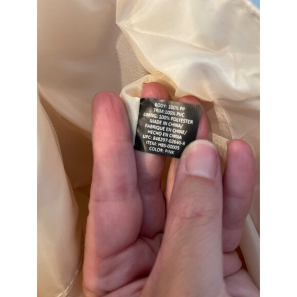 Ulta Pink Striped Tote Bag  Inner Pockets Beach Gym Bag Medium Size - Picture 5 of 7